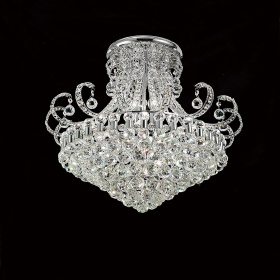 IL30027  Pearl Crystal Chandelier 12 Light (18.3kg) Polished Chrome